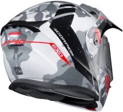 Scorpion EXO-AT950 Outrigger Helmet - Dual Shield -Motorcycle Helmet Store scorpion exo at950 outrigger helmet white grey back 46764.1573440681