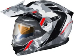Scorpion EXO-AT950 Outrigger Helmet - Electric Shield -Motorcycle Helmet Store scorpion exo at950 outrigger helmet white grey electric shield 92807.1573438872