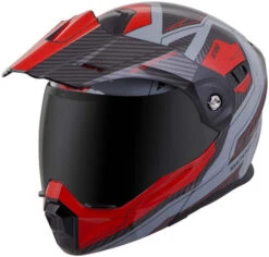 Scorpion EXO-AT950 Tucson Helmet Sand XS -Motorcycle Helmet Store scorpion exo at950 tucson helmet red grey front 82985.1553739045