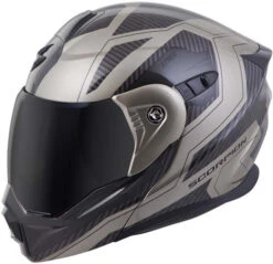 Scorpion EXO-AT950 Tucson Helmet Sand XS -Motorcycle Helmet Store scorpion exo at950 tucson helmet titanium side 70808.1553738931