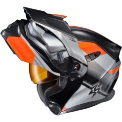 Scorpion EXO-AT950 Zec Snow Helmet - Electric Shield -Motorcycle Helmet Store scorpion exo at950 zec electric shield helmet orange left 57311.1698284799