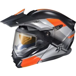Scorpion EXO-AT950 Zec Snow Helmet - Electric Shield -Motorcycle Helmet Store scorpion exo at950 zec electric shield helmet orange 52570.1698284796