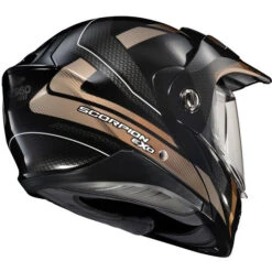 Scorpion EXO-AT960 Hicks Helmet -Motorcycle Helmet Store scorpion exo at960 hicks helmet black gold back 72299.1678438606