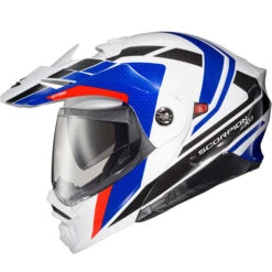 Scorpion EXO-AT960 Hicks Helmet -Motorcycle Helmet Store scorpion exo at960 hicks helmet white blue 63502.1678438643
