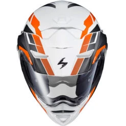 Scorpion EXO-AT960 Hicks Helmet -Motorcycle Helmet Store scorpion exo at960 hicks helmet white orange top 84409.1678438596