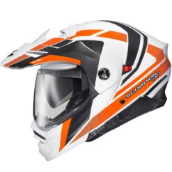 Scorpion EXO-AT960 Hicks Helmet -Motorcycle Helmet Store scorpion exo at960 hicks helmet white orange 63140.1678438602