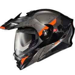 Scorpion EXO-AT960 Topographic Helmet -Motorcycle Helmet Store scorpion exo at960 topographic helmet black orange 72806.1678437396