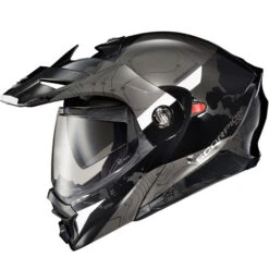 Scorpion EXO-AT960 Topographic Helmet -Motorcycle Helmet Store scorpion exo at960 topographic helmet black white 18672.1678437365