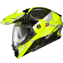 Scorpion EXO-AT960 Topographic Helmet -Motorcycle Helmet Store scorpion exo at960 topographic helmet hi viz black 10596.1678437411