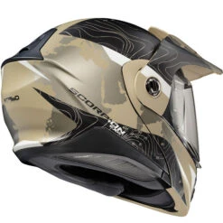 Scorpion EXO-AT960 Topographic Helmet -Motorcycle Helmet Store scorpion exo at960 topographic helmet sand black back 09132.1678437353