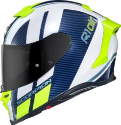 Scorpion EXO-R1 Air Corpus Helmet -Motorcycle Helmet Store scorpion exo r1 air corpus helmet white blue smoke shield 09192.1579137182