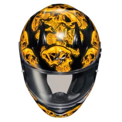 Scorpion EXO-R320 Skull-E Helmet -Motorcycle Helmet Store scorpion exo r320 skull e orange top front 23693.1663840589