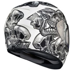 Scorpion EXO-R320 Skull-E Helmet -Motorcycle Helmet Store scorpion exo r320 skull e silver rear 46768.1663840568