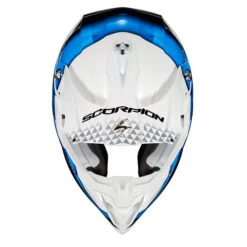 Scorpion VX-16 Prism Helmet -Motorcycle Helmet Store scorpion exo vx16 prism blue white front top 56028.1663878823