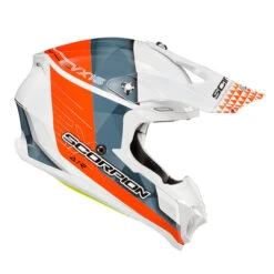 Scorpion VX-16 Prism Helmet -Motorcycle Helmet Store scorpion exo vx16 prism orange white profile right 38643.1663878835