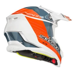 Scorpion VX-16 Prism Helmet -Motorcycle Helmet Store scorpion exo vx16 prism orange white rear right 33226.1663878838