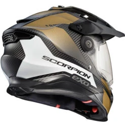 Scorpion EXO XT9000 Carbon Trailhead Helmet -Motorcycle Helmet Store scorpion exo xt9000 carbon trailhead helmet matte gold back 57782.1678427615