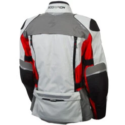 Scorpion Yosemite Jacket -Motorcycle Helmet Store scorpion yosemite jacket grey red back left 38164.1573529403