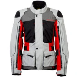 Scorpion Yosemite Jacket -Motorcycle Helmet Store scorpion yosemite jacket grey red front 91086.1573529245