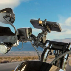 SCOSCHE TerraClamp Cradle Quick Release Handlebar Phone Mount -Motorcycle Helmet Store scosche terraclamp cradle quick release handlebar phone mount on motorcycle back 19873.1658319364