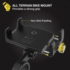 SCOSCHE TerraClamp Cradle Short Handlebar Phone Mount -Motorcycle Helmet Store scosche terraclamp cradle short handlebar phone mount non skid padding 81182.1658319524