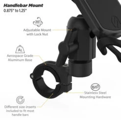 SCOSCHE TerraClamp MagicMount Pro Handlebar Low Profile Phone Mount -Motorcycle Helmet Store scosche terraclamp magicmount pro handlebar low profile phone mount base features 24016.1658317855