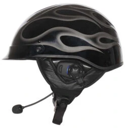 Sena SPH10H-FM Bluetooth Headset And Intercom With FM Tuner For Half Helmets - Single Pack -Motorcycle Helmet Store sena sph10h fm on helmet right 27717.1531294165