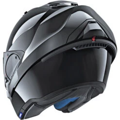 Shark Evo-One 2 Blank Helmet -Motorcycle Helmet Store shark evo one 2 blank helmet black back left open 33809.1627175855