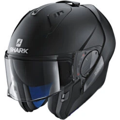 Shark Evo-One 2 Blank Helmet -Motorcycle Helmet Store shark evo one 2 blank helmet matte black front left open 41037.1627175900