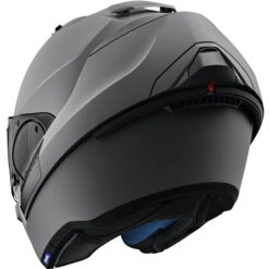 Shark Evo-One 2 Blank Helmet -Motorcycle Helmet Store shark evo one 2 blank helmet matte dark grey back left open 54267.1627176086