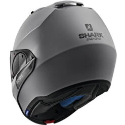 Shark Evo-One 2 Blank Helmet -Motorcycle Helmet Store shark evo one 2 blank helmet matte dark grey back left 02857.1627176070