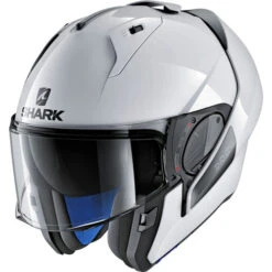 Shark Evo-One 2 Blank Helmet -Motorcycle Helmet Store shark evo one 2 blank helmet white front left open 62075.1627176130