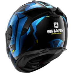 Shark Spartan GT Replikan Helmet -Motorcycle Helmet Store shark spartan gt replikan helmet chrome blue back left 80259.1627157885