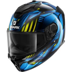 Shark Spartan GT Replikan Helmet -Motorcycle Helmet Store shark spartan gt replikan helmet chrome blue left 96576.1627157892