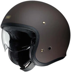 Shoei J•O Helmet Solid -Motorcycle Helmet Store shoei jo helmet solid matte brown 25154.1550240808