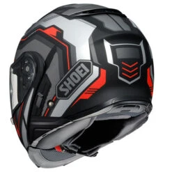 Shoei Neotec 2 Respect Helmet -Motorcycle Helmet Store shoei neotec 2 respect helmet tc 5 grey black red back 04292.1636376458