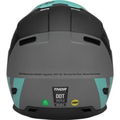 Thor Reflex Cube Helmet -Motorcycle Helmet Store thor reflex cube helmet black mint back 21442.1652800382