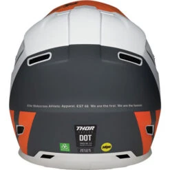Thor Reflex Cube Helmet -Motorcycle Helmet Store thor reflex cube helmet light gray red orange back 69990.1652800408