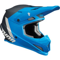 Thor Sector Chev Helmet -Motorcycle Helmet Store thor sector chev helmet blue light gray 97433.1652811958