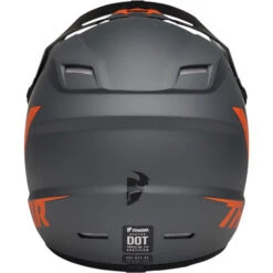 Thor Sector Chev Youth Helmet -Motorcycle Helmet Store thor sector chev youth helmet charcoal orange back 31648.1652888818