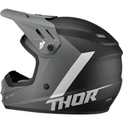 Thor Sector Chev Youth Helmet -Motorcycle Helmet Store thor sector chev youth helmet gray black left 17994.1652888879