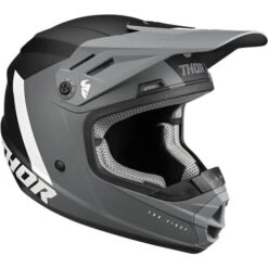 Thor Sector Chev Youth Helmet -Motorcycle Helmet Store thor sector chev youth helmet gray black right 28883.1652888872
