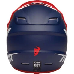 Thor Sector Chev Youth Helmet -Motorcycle Helmet Store thor sector chev youth helmet red navy back 66711.1652888965