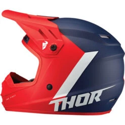 Thor Sector Chev Youth Helmet -Motorcycle Helmet Store thor sector chev youth helmet red navy left 74984.1652888905