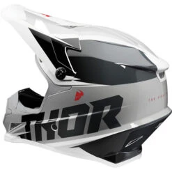 Thor Sector Fader Helmet -Motorcycle Helmet Store thor sector fader helmet black white left 73734.1597553223