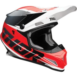 Thor Sector Fader Helmet -Motorcycle Helmet Store thor sector fader helmet red black 22697.1597553778