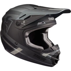 Thor Sector Split MIPS Youth Helmet -Motorcycle Helmet Store thor youth sector split mips helmet charcoal black right 32741.1652802627