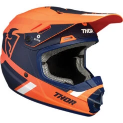 Thor Sector Split MIPS Youth Helmet -Motorcycle Helmet Store thor youth sector split mips helmet orange navy right 62440.1652802709