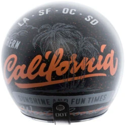 Torc T50 Route 66 West Coast Helmet Flat Black -Motorcycle Helmet Store torc t 50 helmet west coast back 11680.1530256783