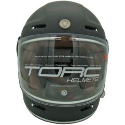 Torc T1 Retro Helmet Solid -Motorcycle Helmet Store torc t1 helmet flat black front 46426.1578466800